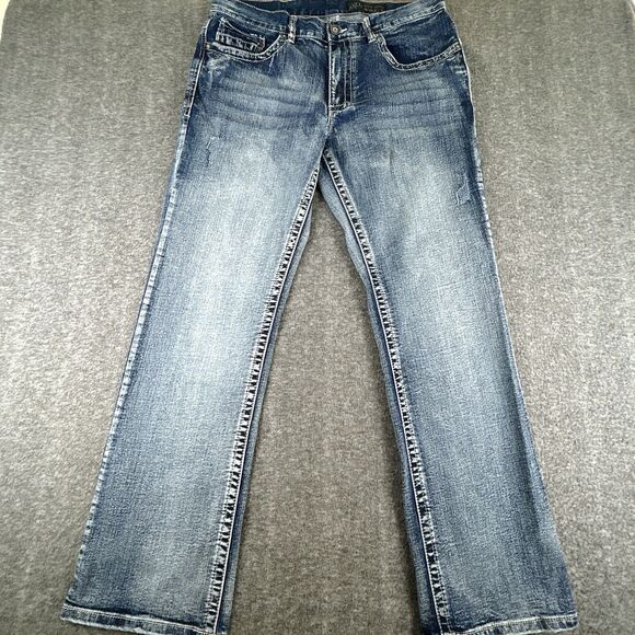 Axel Other - TK Axel Jeans Mens 34X32 Slim Boot Cut Blue Denim Mid Rise Stretch Distressed